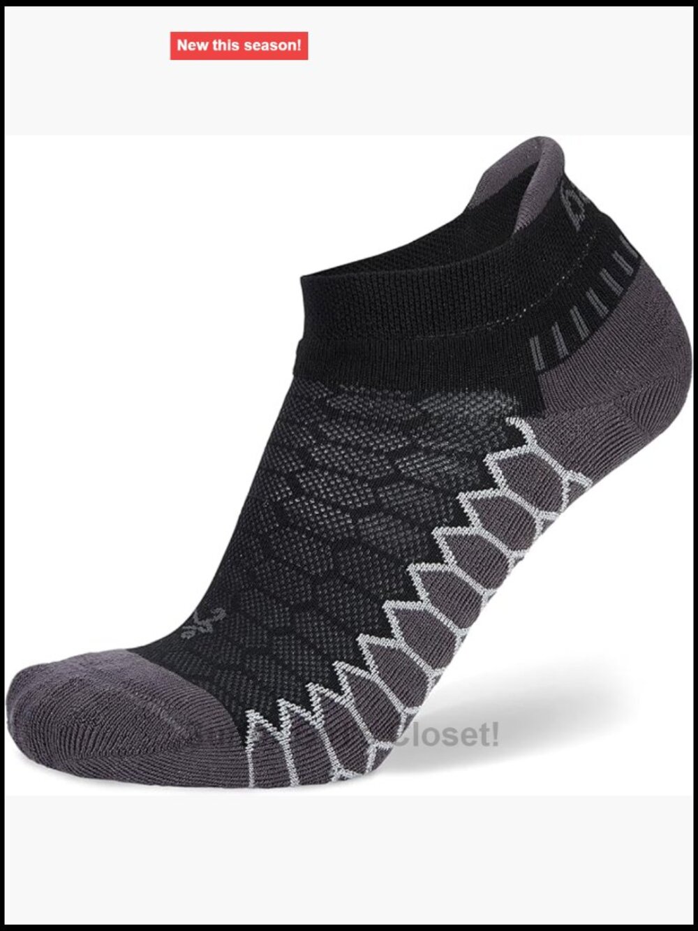 Compression Fit No Show Athletic Running Socks Silver Drynamix